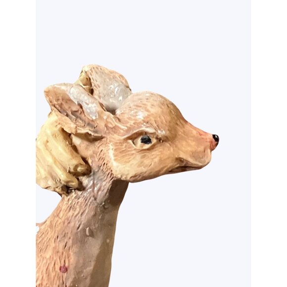 Youngs Christmas Santa Figurine With Deer and Tree - Picture 9 of 14